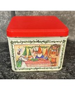 Vintage 1980 Gnome Family Christmas Tin Unieboek Potpourri Press 4 1/2” ... - £9.64 GBP