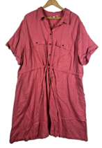 Croft &amp; Barrow Utility Day Dress 3X Shirt Button Up Casual Travel Vacati... - $39.62