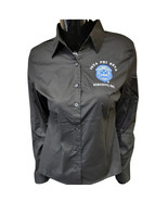 ZETA PHI BETA SORORITY DRESS SHIRT BLACK LONG SLEEVE BUTTON DOWN TOP - $63.12 CAD