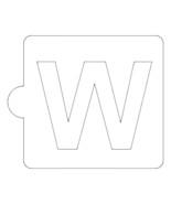 W Letter Alphabet Stencil for Cookies or Cakes USA Made LS107W - $76.98 MXN