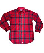 VTG 60s Pendleton Red Plaid Wool Flannel 1 Pocket Shirt  Large UNUSED - $241.51
