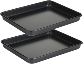 11 Inch Baking Sheets Pan Nonstick Set of 2, Walooza 1-Inch Deep Baking ... - $28.43