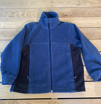 columbia sportswear Size 8 Youth Fleece Jacket, 100% Polyester Navy/gray EUC E6 - £7.30 GBP