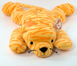 Ty Pillow Pal Collection &quot;Purr&quot; Tiger 14&quot; Long Tags with Protector - £7.06 GBP
