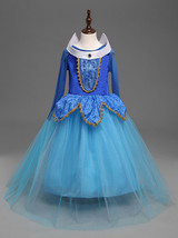 Sleeping Beauty Princess Aurora Party Dress  kids Costume Dress for girls  Blue - £15.88 GBP+