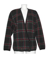 VTG PENDLETON Tartan Plaid 4 Lower Buttons Wool Sweater Cardigan Wm's M/L USA - $36.99
