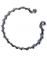 NauticalMart Hand Forged Iron Torc Celtic Necklace Viking Torque Silver - £47.27 GBP