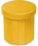 Phantoscope Storage Ottoman Round15 Inch, Velvet Folding Storage Boxes F... - $44.98