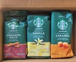 3 Bags Starbucks Vanilla, Cinnamon Dolce, Caramel Roast Coffee 11 oz ea ... - $25.73