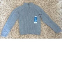 Boys Sweater Sonoma Gray 1/4 Zip Neck Long Sleeve NEW $45-size 5/6 - $20.79