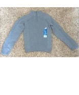 Boys Sweater Sonoma Gray 1/4 Zip Neck Long Sleeve NEW $45-size 5/6 - £16.51 GBP