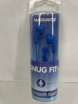 Blue Magnavox SNUG FIT+  Gummy Earbuds Microphone Smooth Bass COMBINESHIP - £3.22 GBP