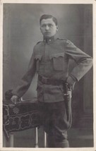 IDENTIFIED? GERMAN WW1 SOLDIER WITH PISTOL-HEINRICH ABRESCH BOZEN~PHOTO ... - £6.56 GBP