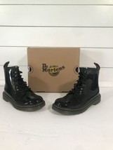 Dr Doc Martens Combat Boots 1460 J Black Leather Kids Size 3 W/ Box Great Cond. - £51.43 GBP