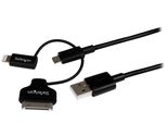 StarTech.com USB Multi Charging Cable - 3.3 ft / 1m - Lightning / USB-C ... - $43.10