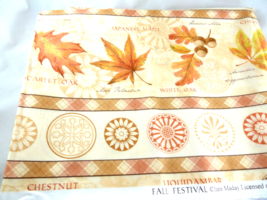 Wilmington Fall Festival by Jane Maday Cotton Fabric Autumn leaves 44&quot; X 1 1/2 y - £11.86 GBP