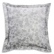 Sferra Chiara Slate Euro Sham Floral Vine 100% Cotton Sateen Jacquard Italy NEW - $33.00