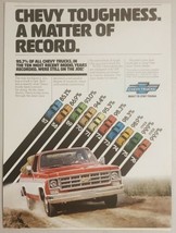 1978 Print Ad Chevrolet Pickup Trucks Chevy Toughness - £13.79 GBP