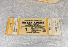 BRYAN ADAMS UNUSED 1987 CONCERT TICKET TINGLEY COLISEUM ROCK BAND USA Brian - £6.17 GBP