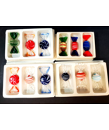 12 Pc Vintage Hand-Blown colorful ART GLASS CANDY Faux Wrapped Candies - £35.19 GBP