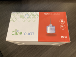 CareTouch Pen Needles 32G 5mm 3/16&quot; - Box of 100 Count - Expire 04/2027 - €13,08 EUR