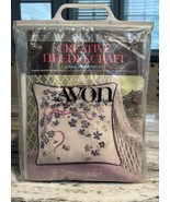 Avon Creative Needlecraft Crewel Embroidery Kit &quot;spring violets&quot; vintage... - $19.75