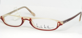 Vintage Nicole Miller Push Up Cherry Creme Unique Eyeglasses Glasses 50-19-135mm - £56.01 GBP