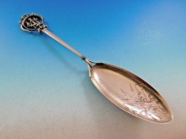 Japanese Pagoda by Wendt Sterling Silver Pudding Spoon BC Frosted 9 7/8&quot; Dragons - £2,186.78 GBP