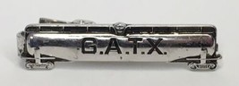 GATX Tanker Train Car Railroad Locomotive ANSON Tie Bar Clip Silver Tone Vintage - £16.94 GBP