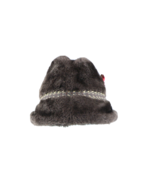 Vintage 50s Rockabilly Sherpa Fleece Feather Jones Cap Hat USA Medium Brown - £35.68 GBP