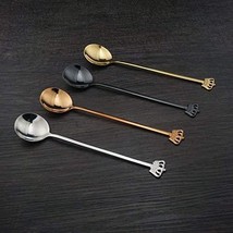 Golandstar 8pcs/set Crown Pattern 304 Stainless Steel Teaspoons Dinner Spoon Lon - $22.76