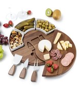 Upgraded Cheese Cutting Board Set, Acacia Wood Charcuterie Board, Cerami... - £74.61 GBP