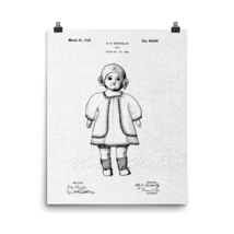 Doll 1924 Vintage Toy Patent Art Print Poster, 8x10 or 16x20 - $17.95+