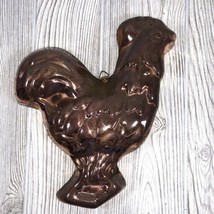 Vintage Rooster Chicken Cake Pan Jello Mold Wall Kitchen Art” Copper Brass Tin - £9.09 GBP