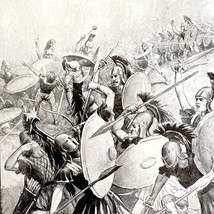 Disaster At Syracuse Athenians Last Stand 1913 Plate Print 2 Page Histor... - $39.99