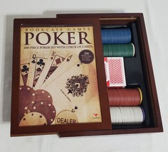 Parker Brothers Game Cardinal Poker 2005 W/ Wooden Case - 200 Piece Complete - £15.17 GBP
