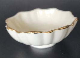 Lenox Symphony Scalloped Footed Dish Bowl 24K Gold Trim USA 4” - £10.26 GBP