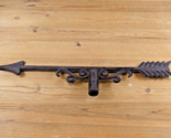 Large Cast Iron Weathervane Arrow Top Lightning Rod 22&quot; Long Rustic Weat... - £32.06 GBP