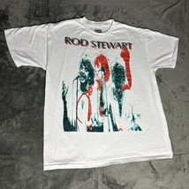 Vintage Rod Stewart T-Shirt Hot Legs Men&#39;s Sz XL White Single Stitch - $109.39 CAD