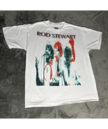 Vintage Rod Stewart T-Shirt Hot Legs Men&#39;s Sz XL White Single Stitch - $123.09 CAD