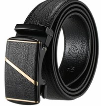 Men Dress Belt Genuine Leather Ratchet with Automatic &amp; Reversible Buckl... - $9.99