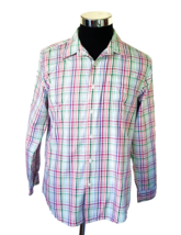 Galaxy by Harvic  Mens Size Medium Shirt Multicolor Plaid Button Front  - £11.46 GBP