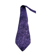 Michael Kors Mens Tie Purple Paisley Silk Formal Necktie 100% Silk 3.5x6 - $180.11 MXN