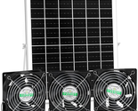 25W Solar Panel Powered Fan for Chicken Coop, Greenhouse, Outdoor Solar ... - £81.44 GBP+