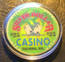 $25. Silver Dollar Casino Chip - Tacoma, Washington - 2005 - $7.95