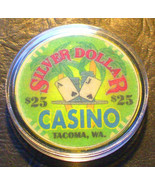 $25. Silver Dollar Casino Chip - Tacoma, Washington - 2005 - $7.95