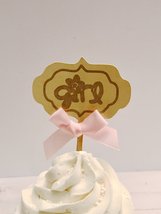 Its a girl baby shower, boy cupcake topper, its a girl cupcake, baby sho... - $90.37 MXN