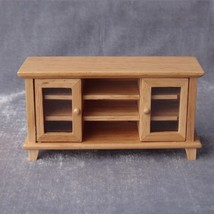 AirAds Dollhouse 1:12 scale miniatures furniture TV stand brown - £8.50 GBP