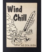 Vintage Weather Ephemera Wind Chill Diagram Information Card AE GTA 8-016 - £11.86 GBP