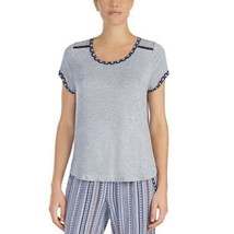 Layla Womens Sleepwear Trim Lace Detail Pajama Top Only,1-Piece,Grey,Small - £20.64 GBP